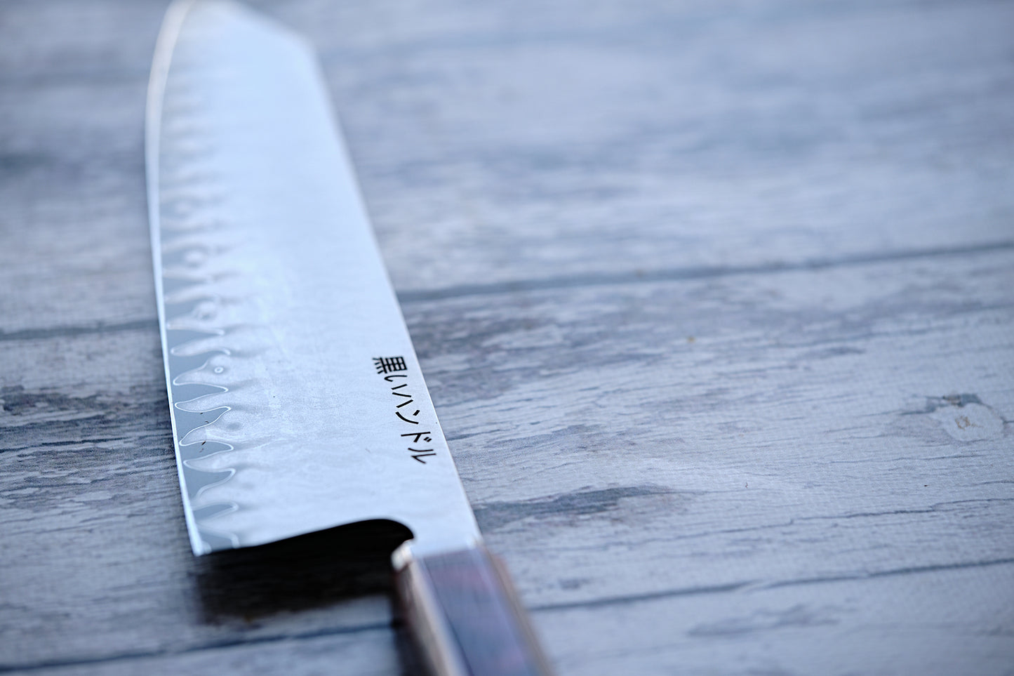 BLACK HANDLE – 8” Kiritsuke Chef Knife | 5-Layer Clad Carbon Steel with Red Resin & Copper Cloth Handle