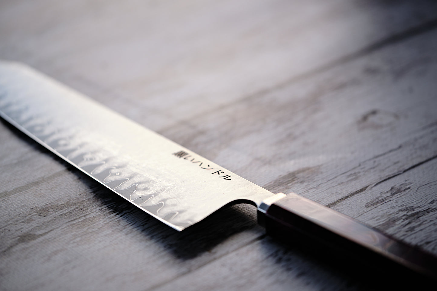 BLACK HANDLE – 8” Kiritsuke Chef Knife | 5-Layer Clad Carbon Steel with Red Resin & Copper Cloth Handle