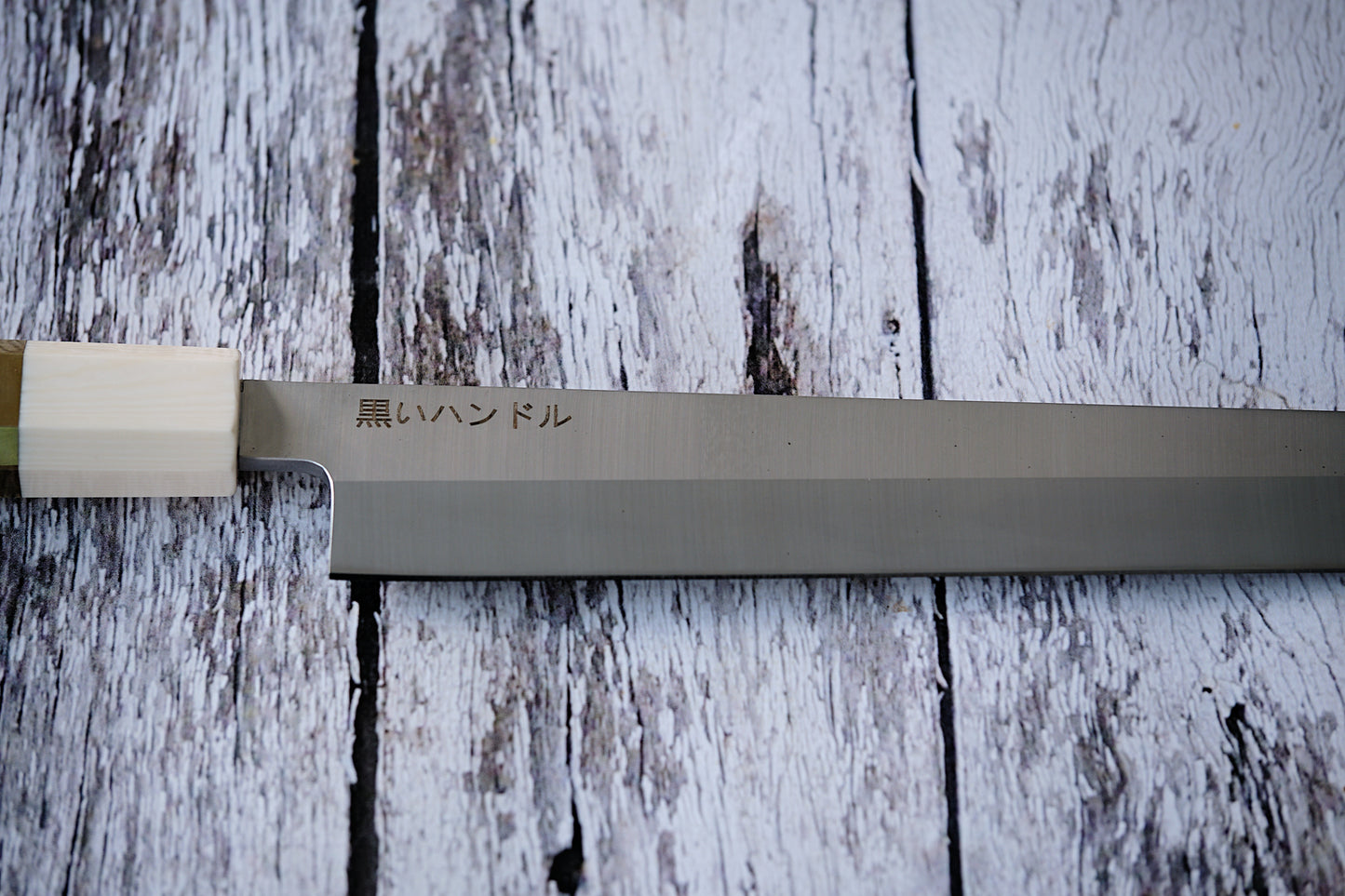 BLACK HANDLE – 11.6” Yanagiba Sashimi Knife | 9Cr18MoV Stainless Steel with Ivory Octagonal Handle