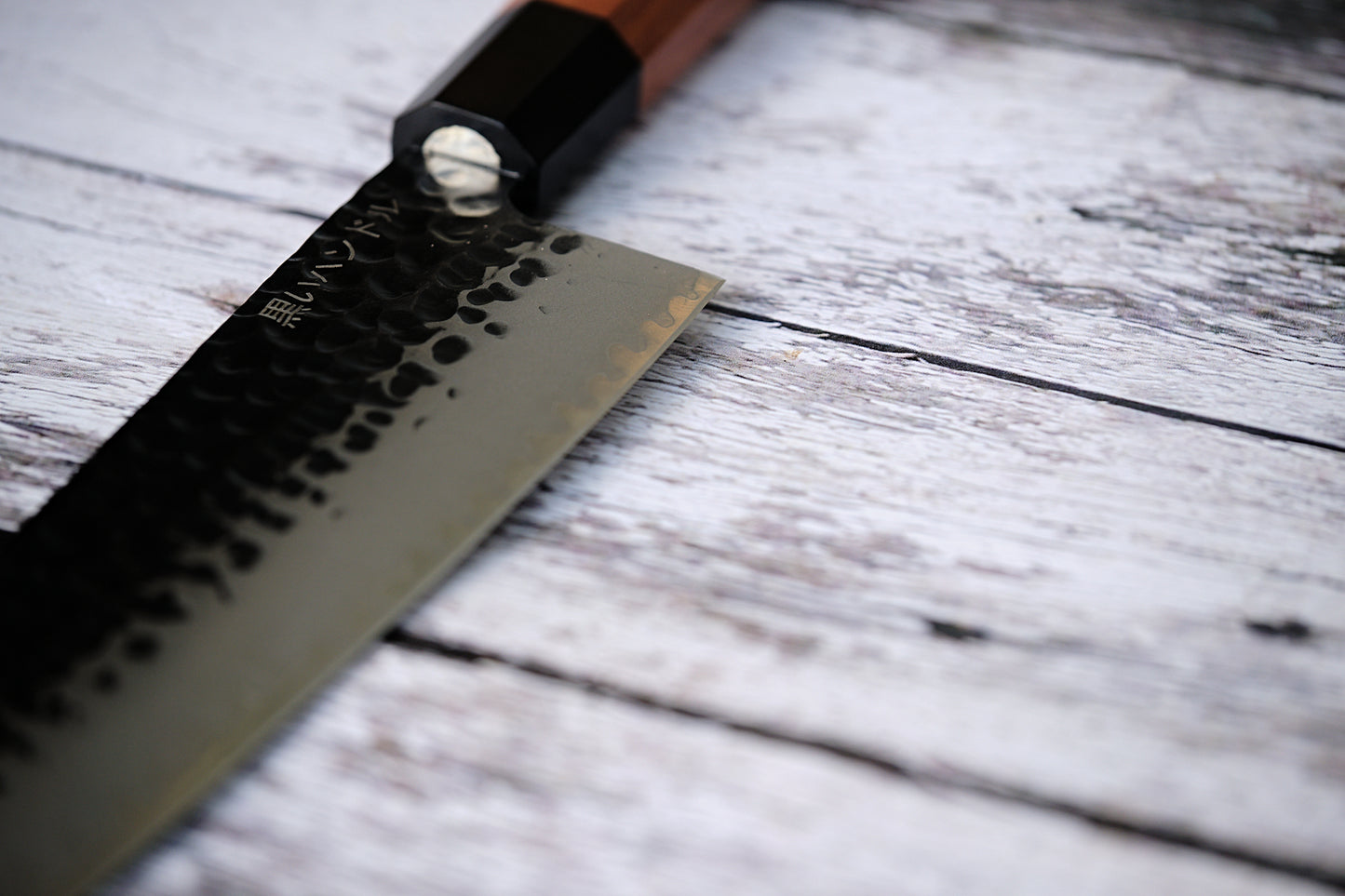 BLACK HANDLE – 9” Kiritsuke Chef Knife | Japanese AUS-10 Core with Natural African Wood Handle