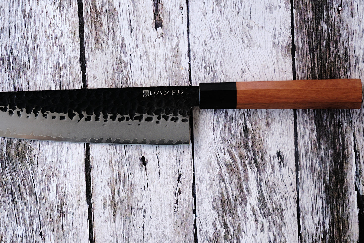 BLACK HANDLE – 9” Kiritsuke Chef Knife | Japanese AUS-10 Core with Natural African Wood Handle
