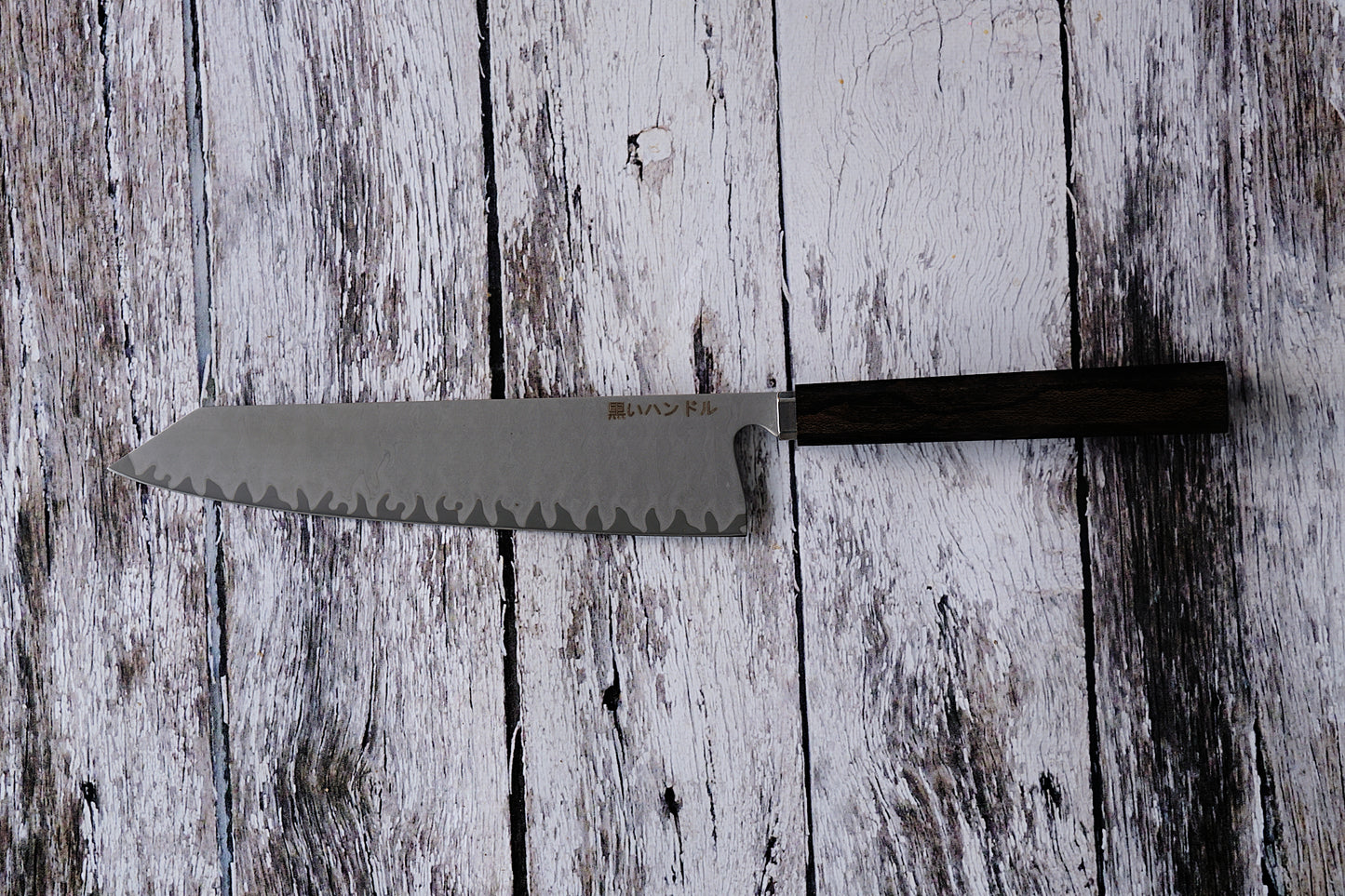 BLACK HANDLE – Handmade 8” Kiritsuke Knife | 5-Layer Clad Steel with Ciricote Wood Handle