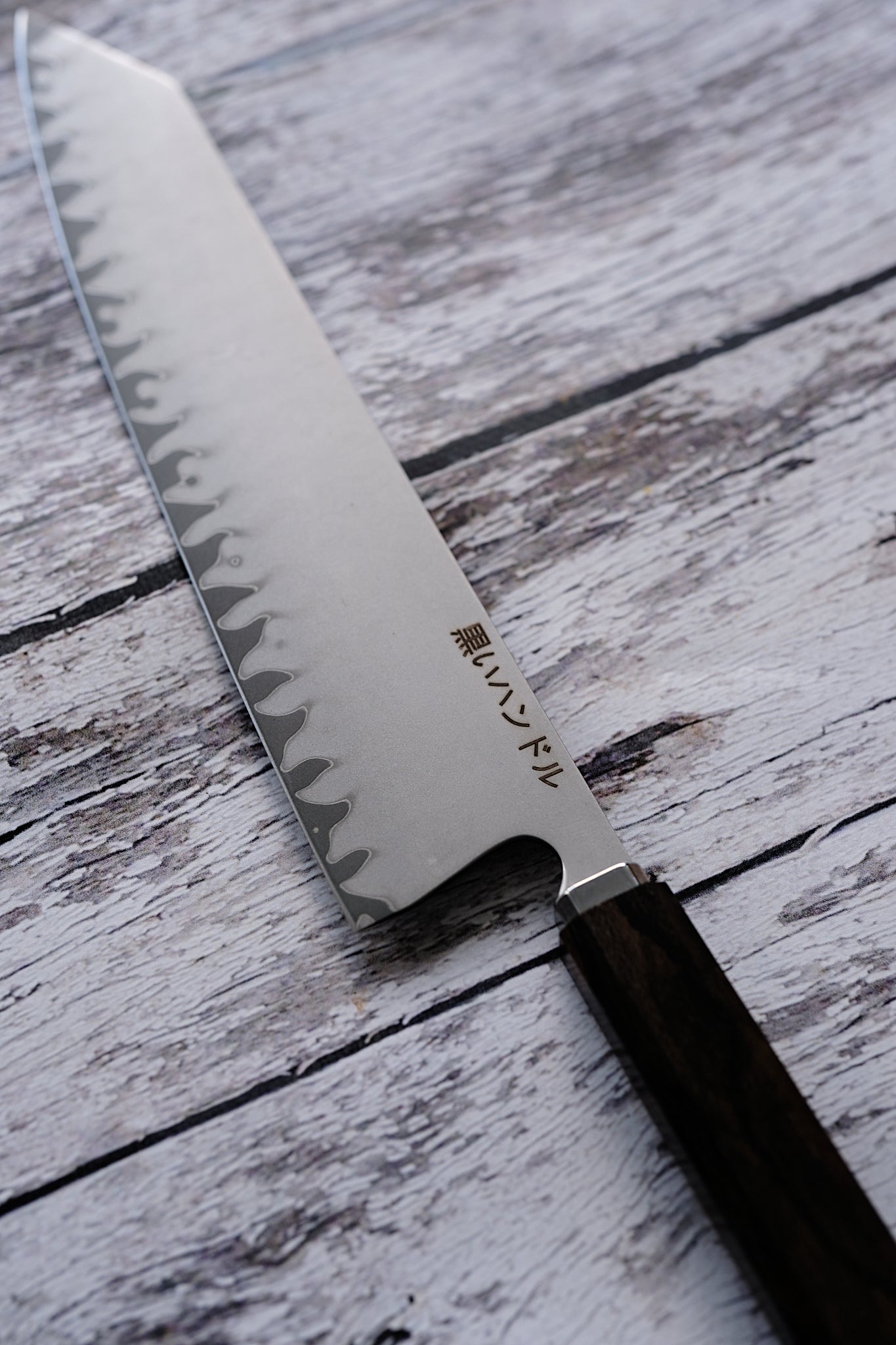 BLACK HANDLE – Handmade 8” Kiritsuke Knife | 5-Layer Clad Steel with Ciricote Wood Handle