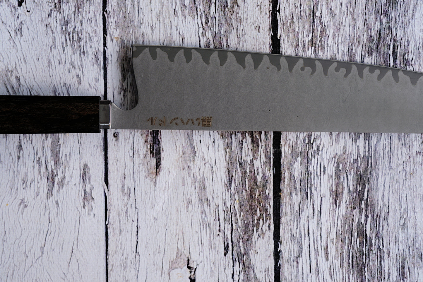 BLACK HANDLE – Handmade 8” Kiritsuke Knife | 5-Layer Clad Steel with Ciricote Wood Handle