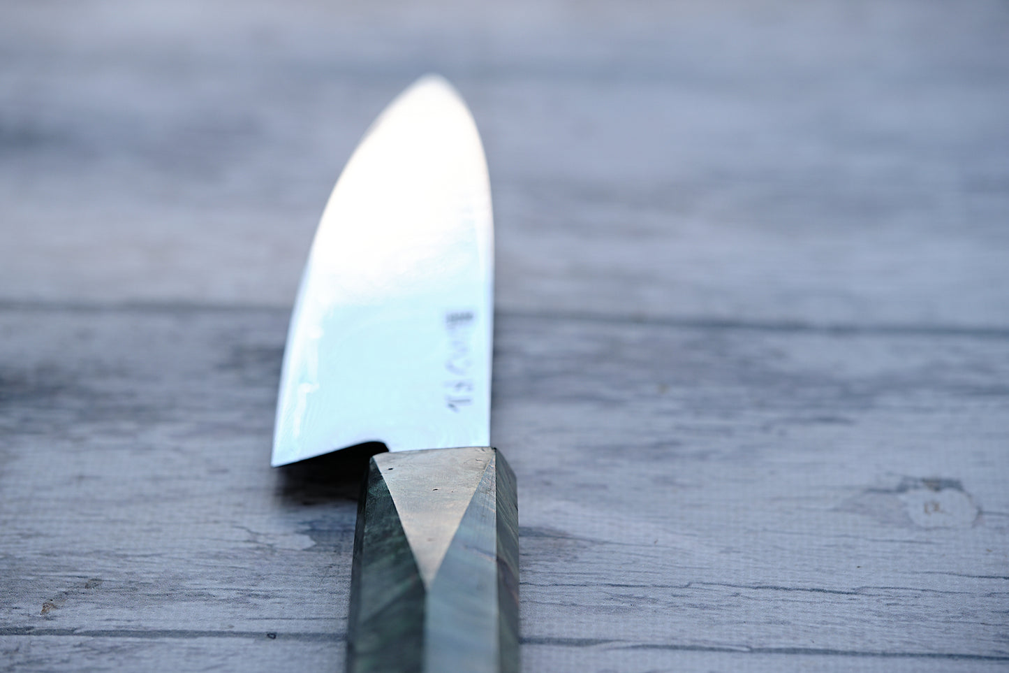 BLACK HANDLE – 5.6” Utility Chef Knife | 67-Layer Damascus Steel with Solidified Wood & Copper Bolster