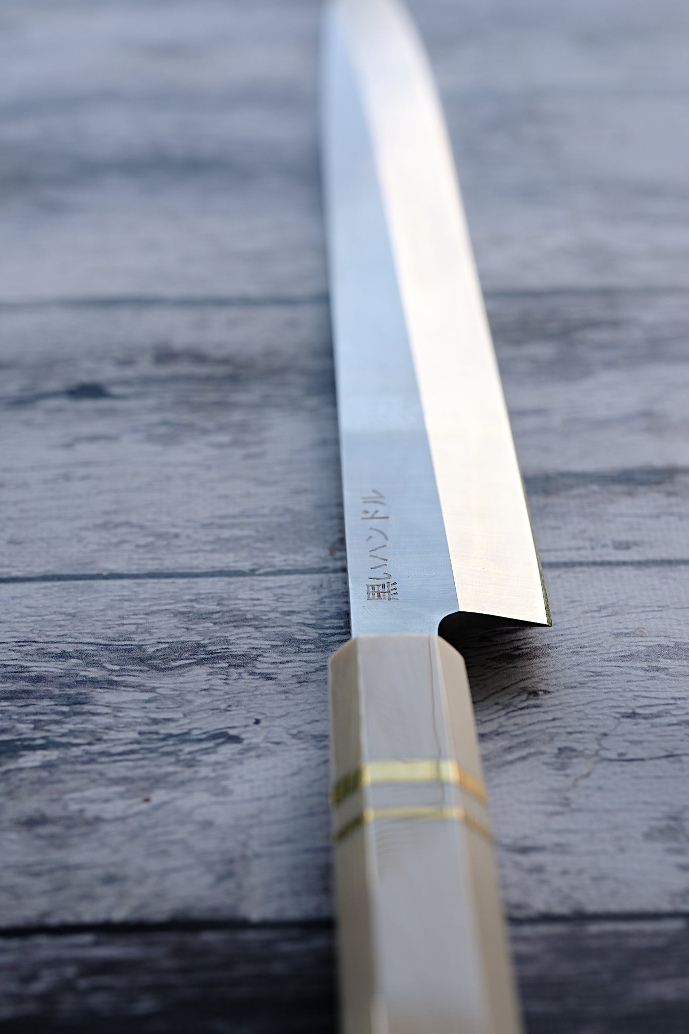 BLACK HANDLE – 11.6” Yanagiba Sashimi Knife | 9Cr18MoV Stainless Steel with Ivory Octagonal Handle
