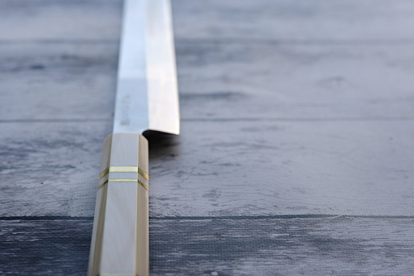 BLACK HANDLE – 11.6” Yanagiba Sashimi Knife | 9Cr18MoV Stainless Steel with Ivory Octagonal Handle