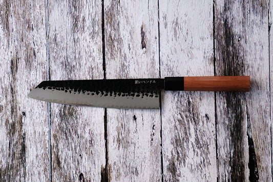 BLACK HANDLE – 9” Kiritsuke Chef Knife | Japanese AUS-10 Core with Natural African Wood Handle
