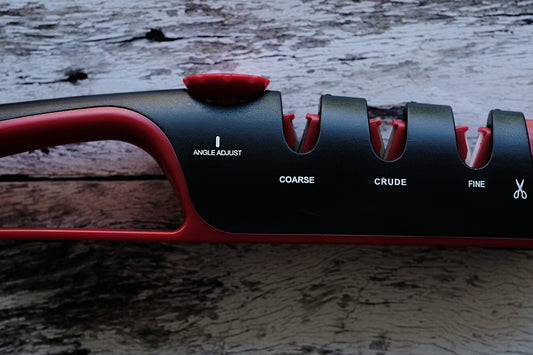 BLACK HANDLE – Professional Knife & Scissor Sharpener | Adjustable Angle with Diamond, Ceramic & Emery Abrasives