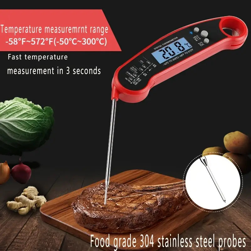 QuickTemp Meat Thermometer with LED & Magnet