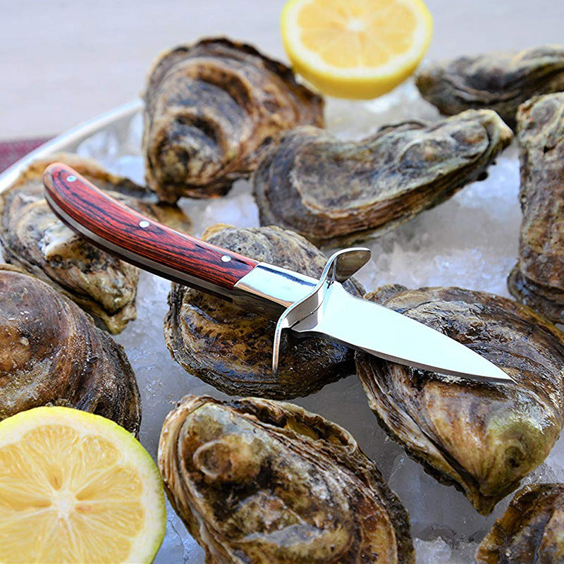 Seafood Pro Stainless Oyster Knife with Safety Gloves