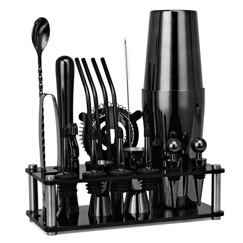 20-Piece Mixologist Bar Kit - Black