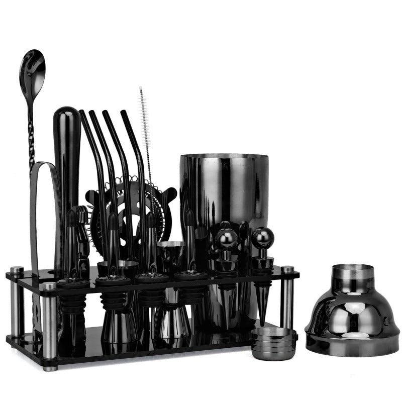 20-Piece Mixologist Bar Kit - Black